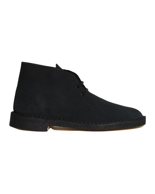 Clarks Polish Desert Boot in het Zwart voor heren - Lyst
