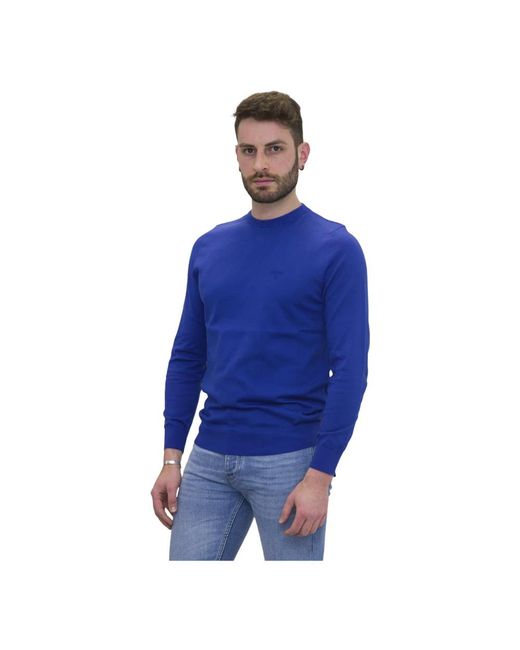 Barbour Blue Round-Neck Knitwear for men