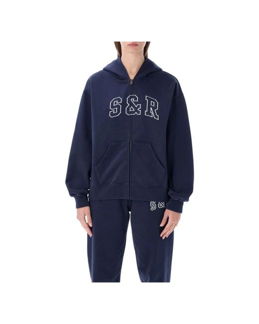 Sporty & Rich Blue Zip-Throughs