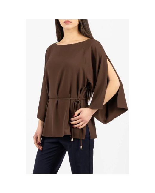 Hanita Brown Blouses