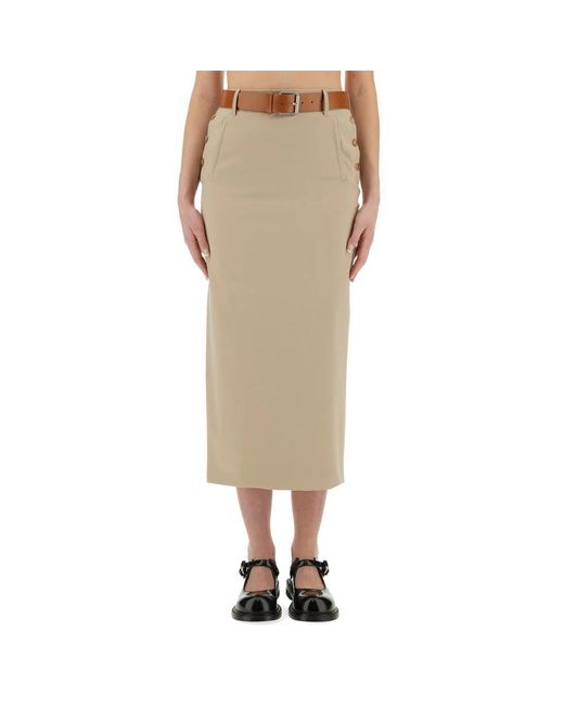 Moschino Natural Midi Skirts