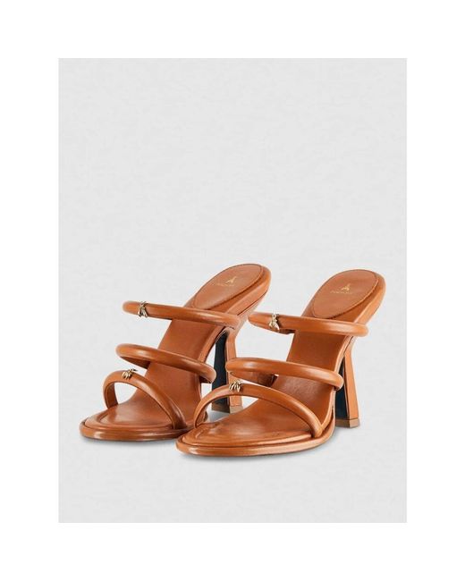 Heeled Mules di Patrizia Pepe in Brown
