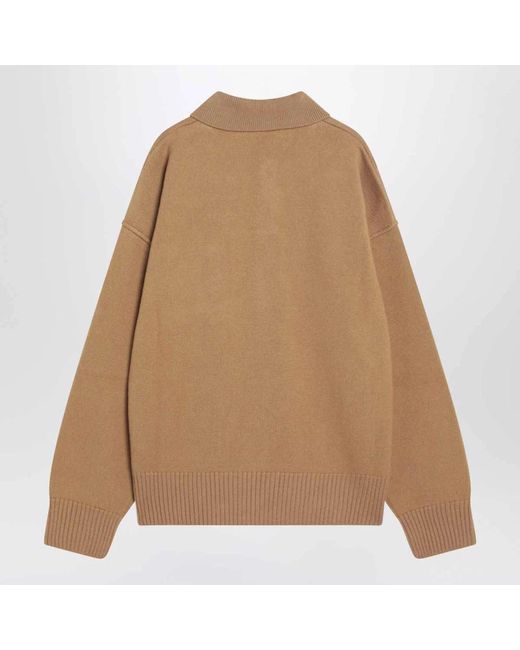 AMI Woll Polos Und T-Shirts in Natural für Herren