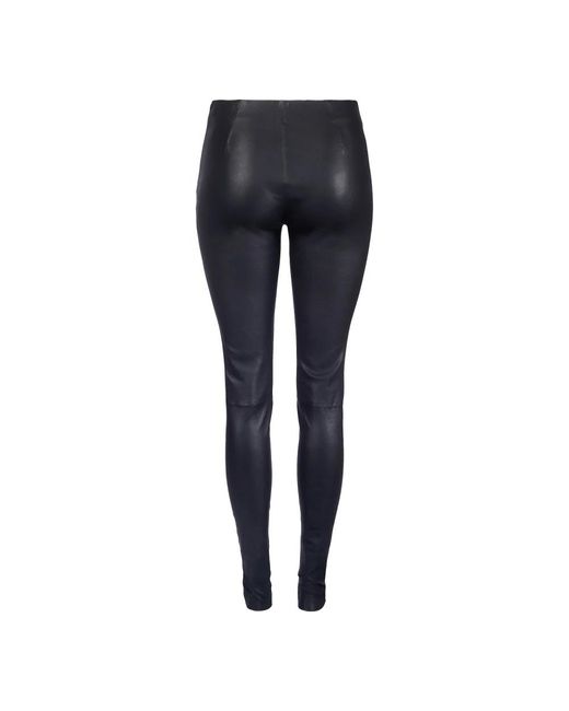 SELECTED Black Leather Trousers