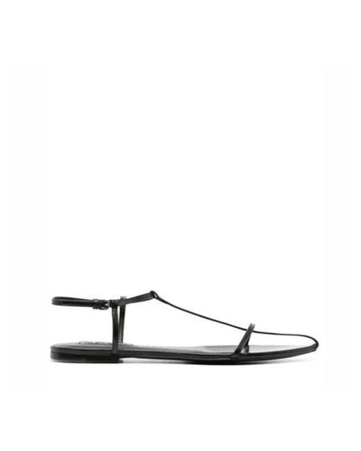 Jil Sander Black Flat Sandals