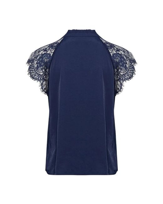 Cream Blue Blouses