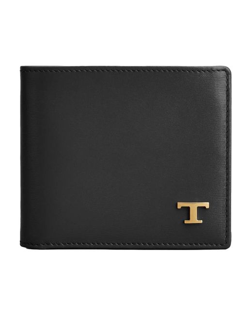 Tod's Accessoires ,Zwart ,Leer T Timeless Portemonnee in het Black voor heren