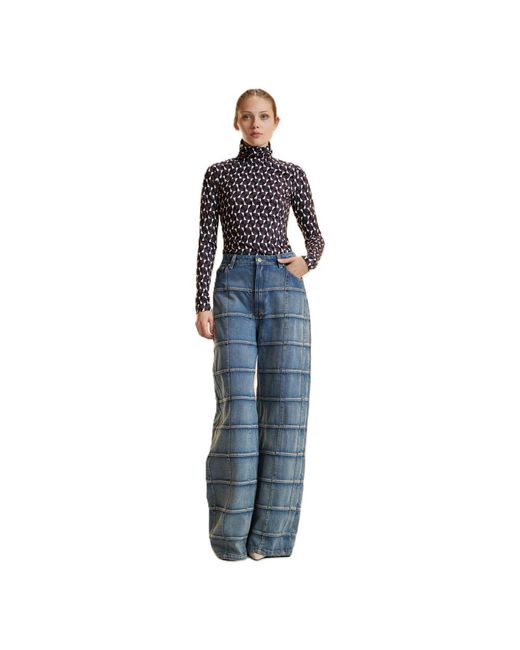 Cynthia Rowley Long Sleeve Tops in het Blue