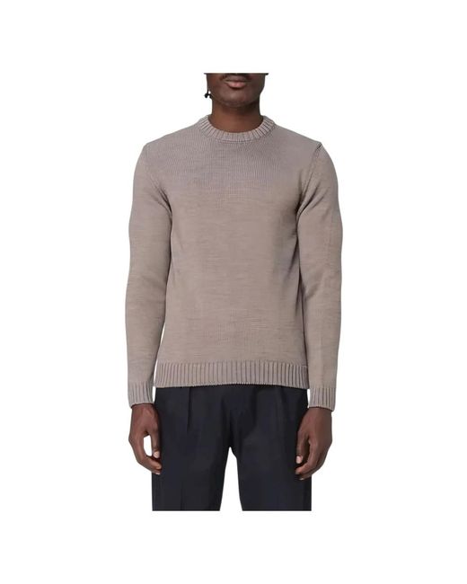Zanone Girocollo Sweater in het Brown voor heren