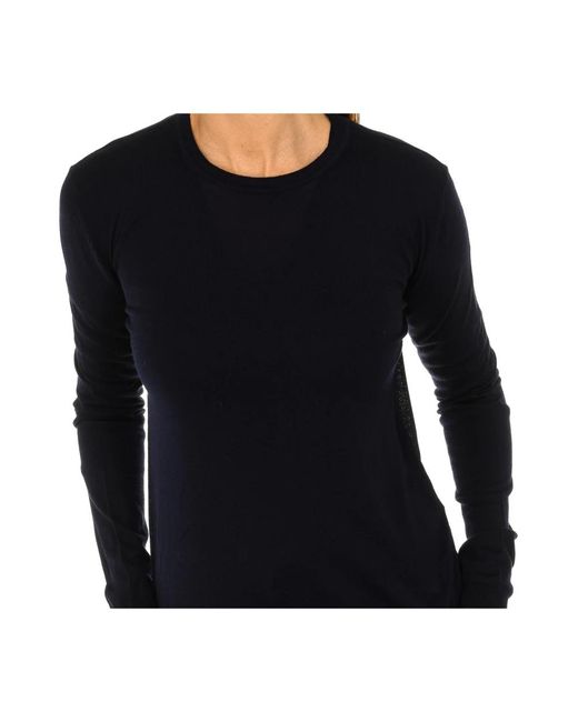 Round-Neck Knitwear di Armani Jeans in Black