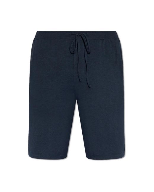 Hanro Pyjamashorts in het Blue voor heren