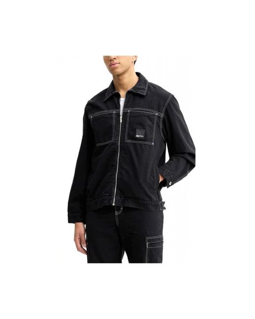 Karl Lagerfeld Contrast Stitch Jacket in het Black voor heren