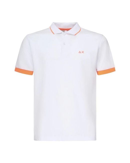 Sun 68 White Polo Shirts for men