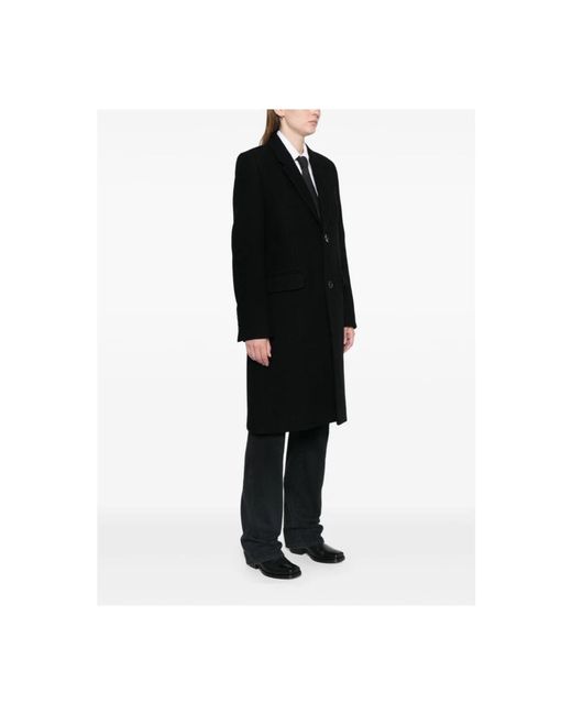 AMI Black Single-Breasted Coats
