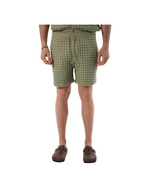 Oas Green Casual Shorts for men