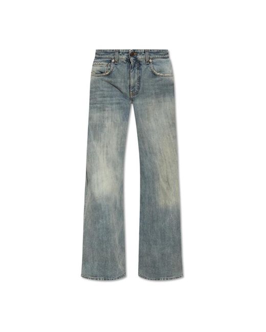 Balenciaga Wide Jeans in het Blue