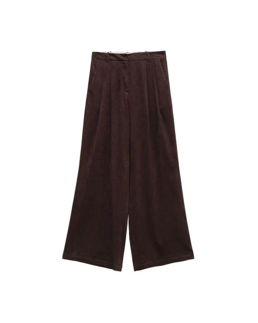 Alysi Broeken ,Bruin ,Polyester Wide Broeken in het Brown