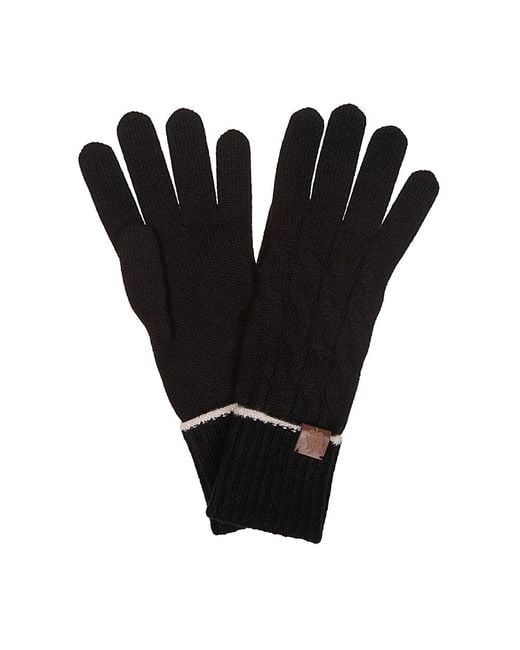 Eleventy Kaschmir Geflochtene Strickhandschuhe in Black für Herren