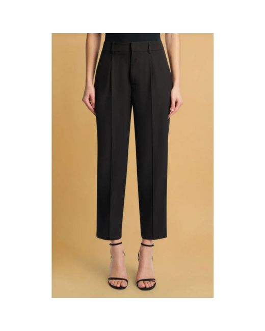 PT Torino Black Cropped Trousers