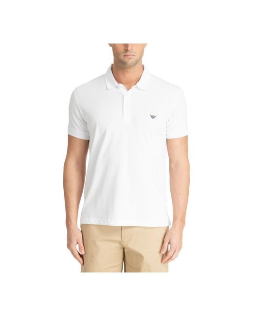 Emporio Armani White Polo Shirts for men