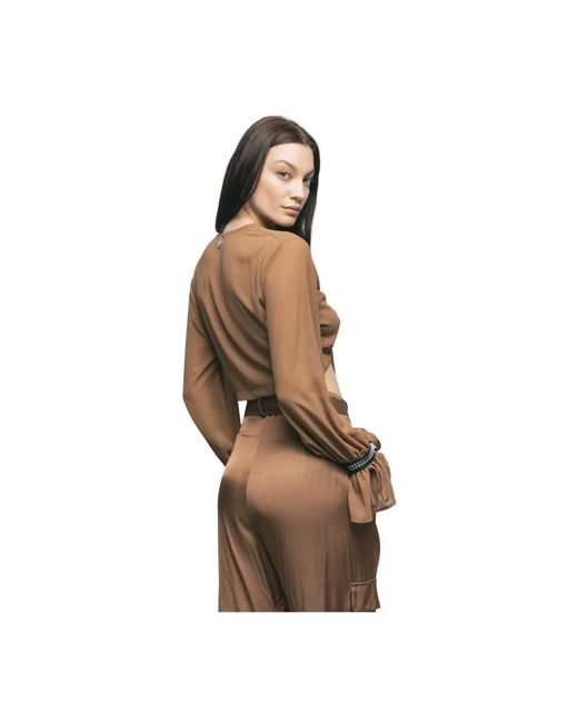 Gaelle Paris Brown Blouses