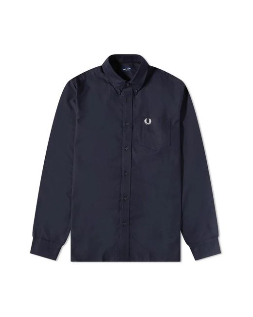 Fred Perry Overhemden ,Blauw ,Katoen Authentiek Oxford Overhemd in het Blue voor heren