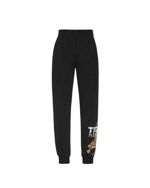 Philipp Plein Fitness ,Zwart ,Katoen Tiger Tokyo Jogging Broeken in het Black voor heren