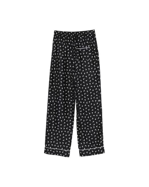 Moschino Black Wide Trousers