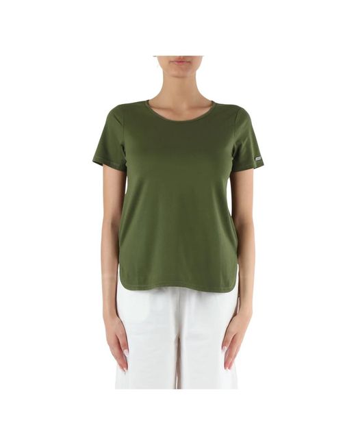 Sun 68 Green Baumwoll-t-shirt mit rundhalsausschnitt