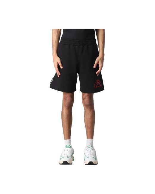 MSGM Graffiti Print Strickshorts in Black für Herren
