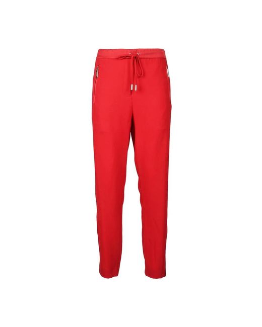 CoSTUME NATIONAL Red Slim-Fit Trousers