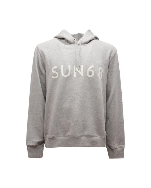 Sun 68 Gray Hoodies for men