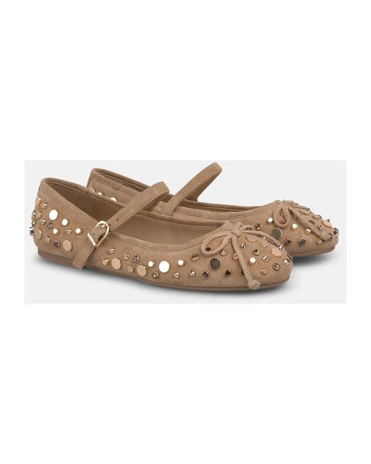 Alma En Pena. Natural Ballerina Shoes