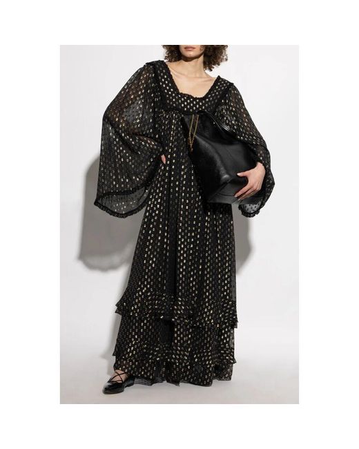 Chloé Black Kleid mit lurexfaden