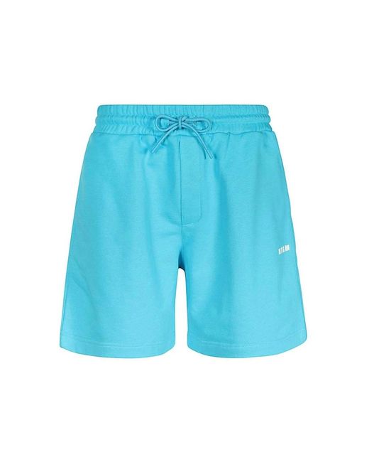 MSGM Badmode ,Blauw ,Katoen Katoenen Bermuda Shorts Elastische Tailleband in het Blue voor heren