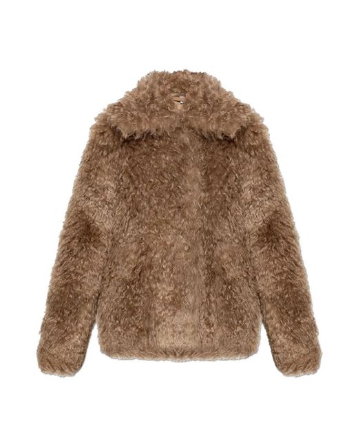 Burberry Brown Faux Fur & Shearling Jackets