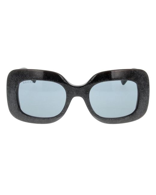 Gucci Accessoires ,Zwart ,Zonnebril Met Uniek Design in het Brown