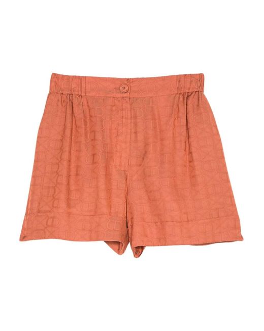 Twin Set Orange Short Shorts