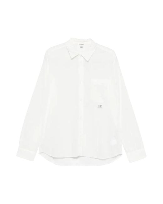 C P Company White Casual Shirts for men