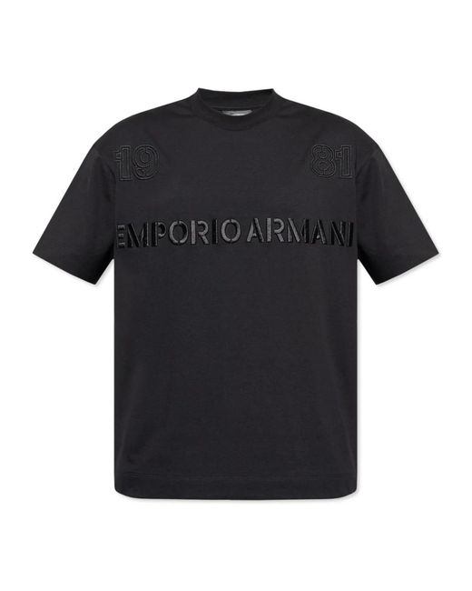 Emporio Armani T-Shirts in het Black voor heren