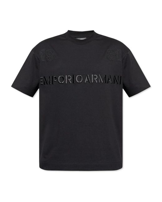 Emporio Armani T-Shirts in het Black voor heren