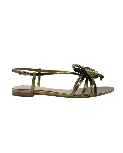 Flat Sandals Lola Cruz de color Green