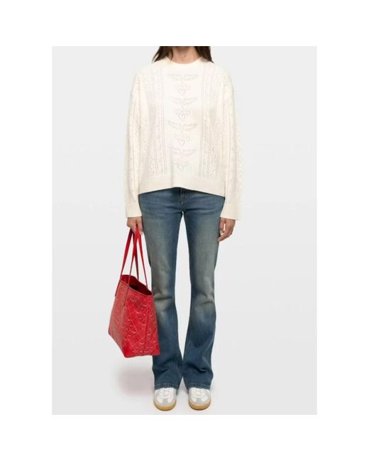 Zadig & Voltaire White Round-Neck Knitwear