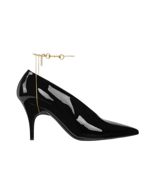 Gucci Schoenen ,Zwart ,Leer With Heel in het Black