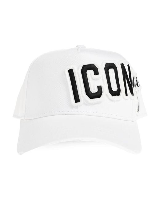 DSquared² Accessoires ,Wit ,Katoen Klassieke Baseball Cap in het White