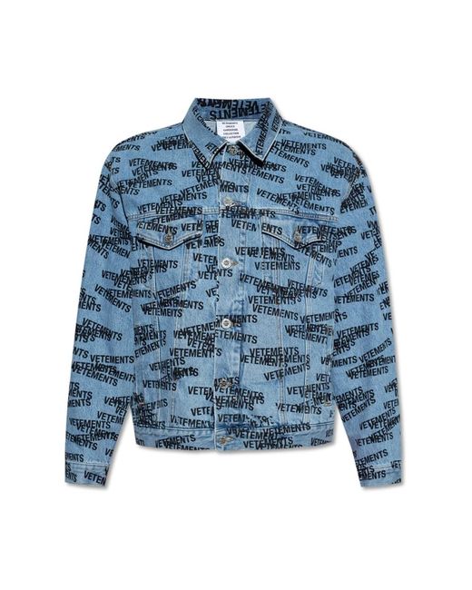 Vetements Blue Denim Jackets for men