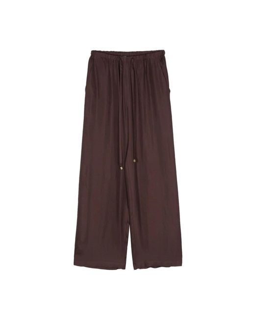 Wide trousers Alysi de color Brown
