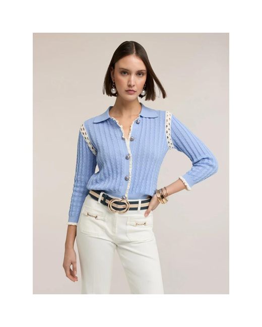 Cardigans mötivi de color Blue