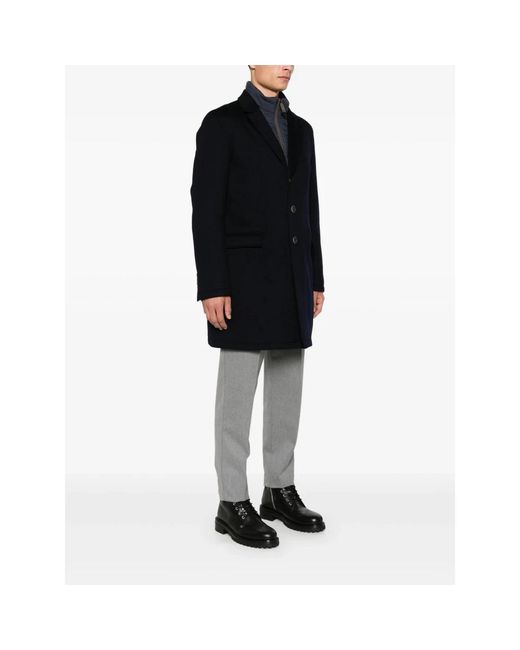 Herno Black Single-Breasted Coats for men