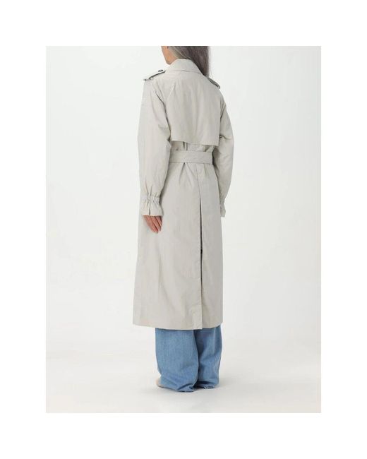 Save The Duck Gray Umweltfreundlicher Klassischer Trenchcoat